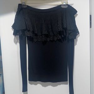 Black off the shoulder top